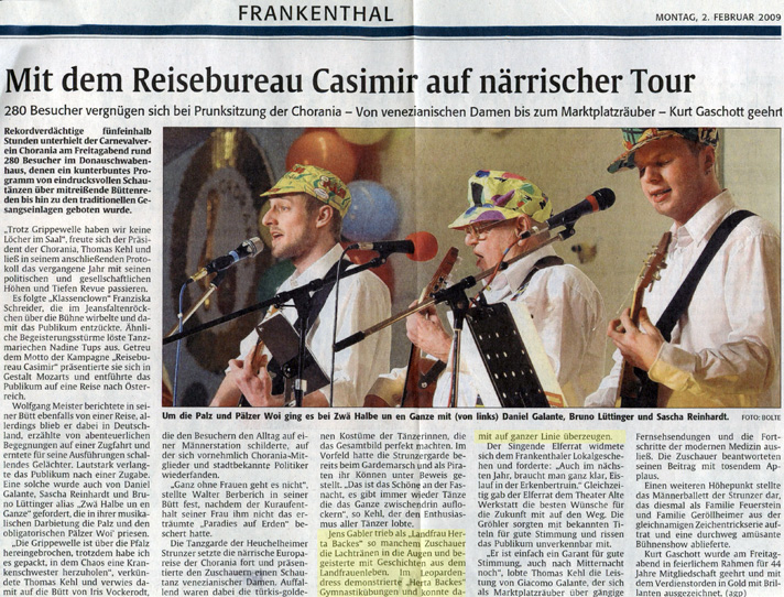 Die Rheinpfalz am 02.02.2009