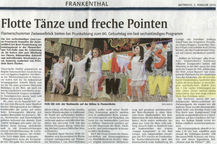 Die Rheinpfalz am 03.02.2010