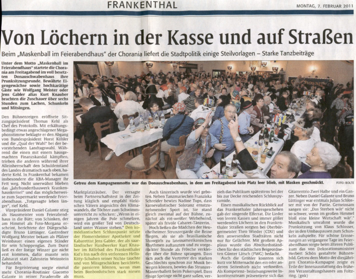 Die Rheinpfalz am 07.02.2011