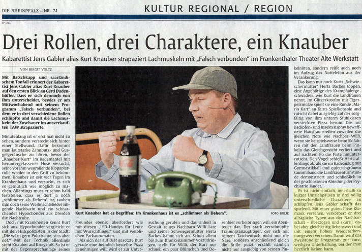 Die Rheinpfalz am 23.03.2012